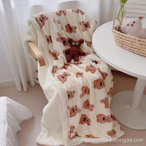 Meistverkauftes Volkspreis No Risk Easy Care Printed Flanell und Sherpa Decke